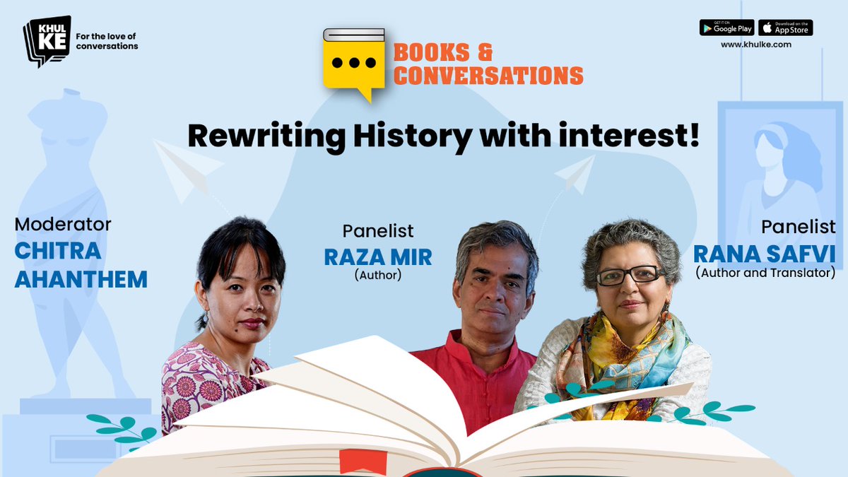 The next RoundTable of #BooksAndConversations - on writing will have @iamrana and #RazaMir on @KhulKeOfficial More on this soon.