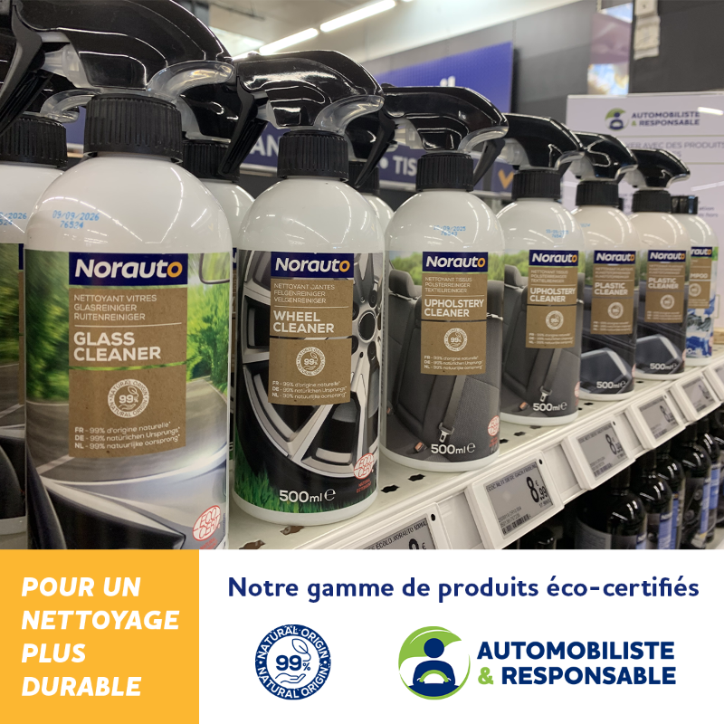 NorautoFr's tweet photo. Chez Norauto, nous avons à cœur de proposer aux automobilistes une mobilité plus durable. 🌍 C'est pourquoi nous sommes le 1er réseau de centres auto à proposer une première gamme de nettoyage éco-certifiés en marque distributeur. ☺️
Idéale pour laver l'ensemble de l'auto 🚗✨