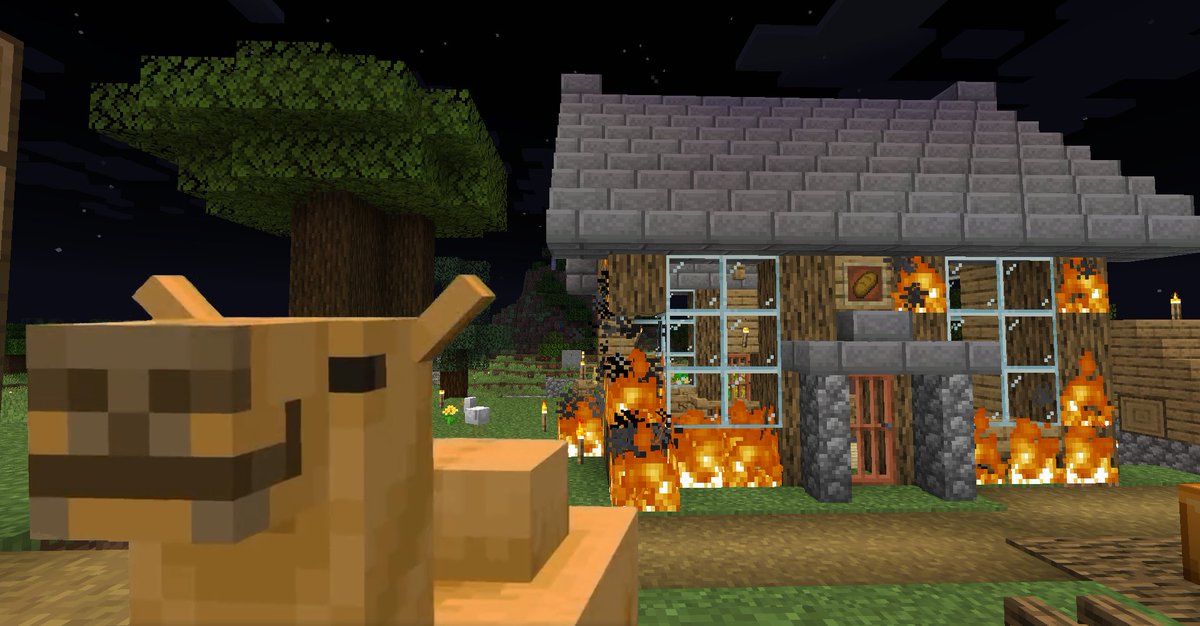 knproduction665's tweet photo. Disaster Camel😈
他好像永遠對著你笑，笑得你心裡發寒
#Minecraft #Disastergirl #MinecraftLive2022 https://t.co/VQ7itud0lC