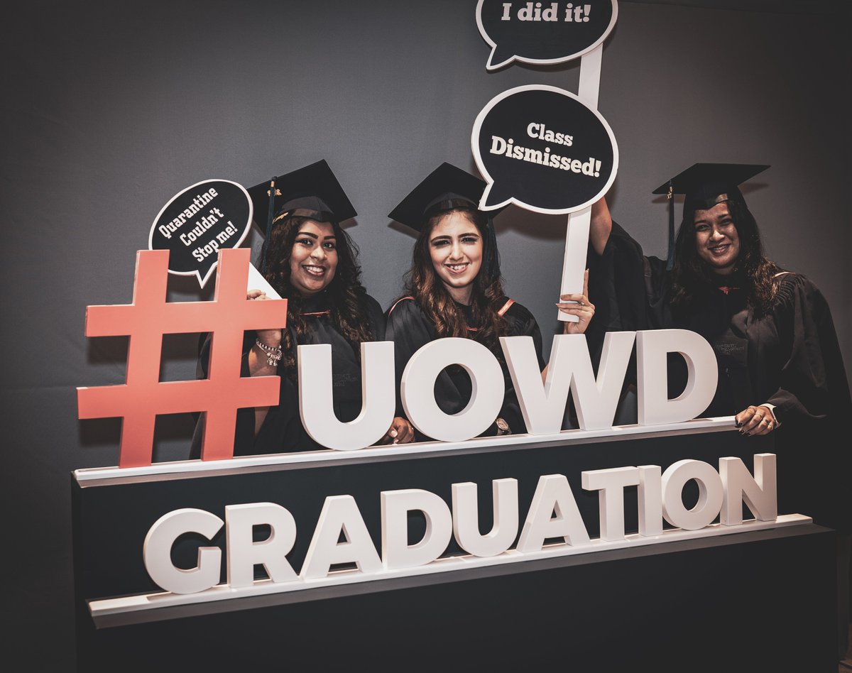 UOWD's tweet photo. We would love to see all of your graduation photos.
Don't forget to tag us in your pictures @uowd and #UOWDgraduation 

#UOWD #Graduation2022 #UOWDGrad #UOWDGraduates #UOWDGraduation https://t.co/DjQddNxCJg