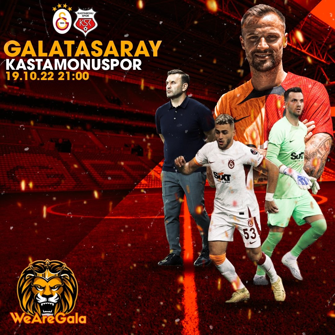 #BugünGünlerdenGALATASARAY 💪 🏆 Ziraat Türkiye Kupası 🗓️ 3. Tur 🆚 GMG Kastamonuspor 📆 19.10.2022 ⏰ 21.00 🏟️ Ali Sami Yen Spor Kompleksi Nef Stadyumu 📲 #GSvKSK #WeAreGala @wearegal