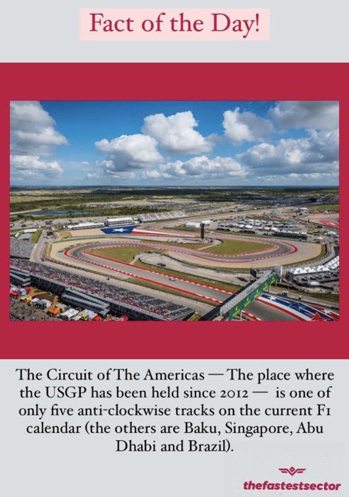 _TFSofficial's tweet photo. Maria’s back with her fact of the day—this week they are COTA themed 🇺🇸

#COTA #F1 #Formula1 #USGP #USGrandPrix #Racing #Motorsport #F1blog #Factoftheday #F1fact https://t.co/S4kb6Pkxa6