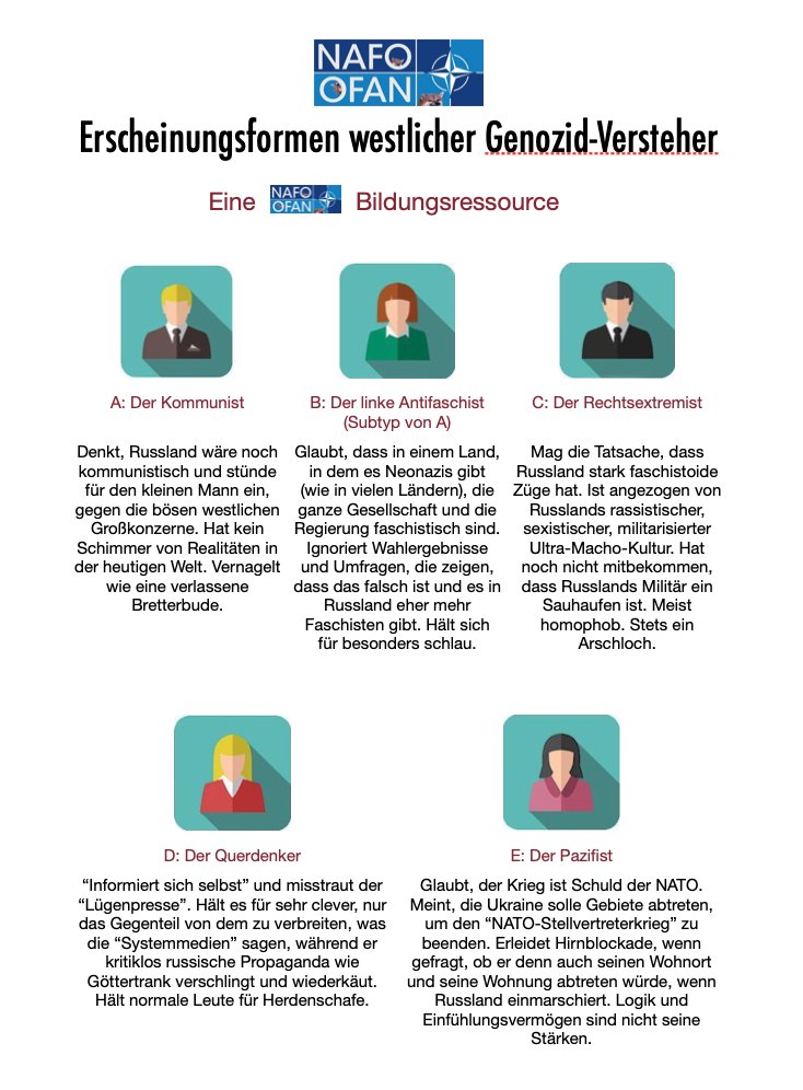 pavel23's tweet photo. Hier eine deutsche Version des bissigen NAFO-Flyers über westlichen Russland-Apologismus. Weil es offenbar nötig ist. https://t.co/LT4OyklV9o