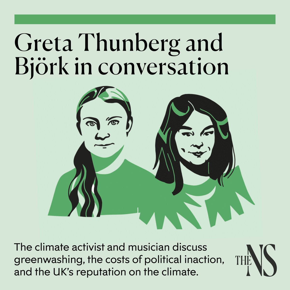 NewStatesman's tweet photo. “We have truth on our side, we have morality on our side, and we have science on our side.” 

As guest editor for the New Statesman this week, @GretaThunberg speaks to @bjork about tackling the climate crisis.