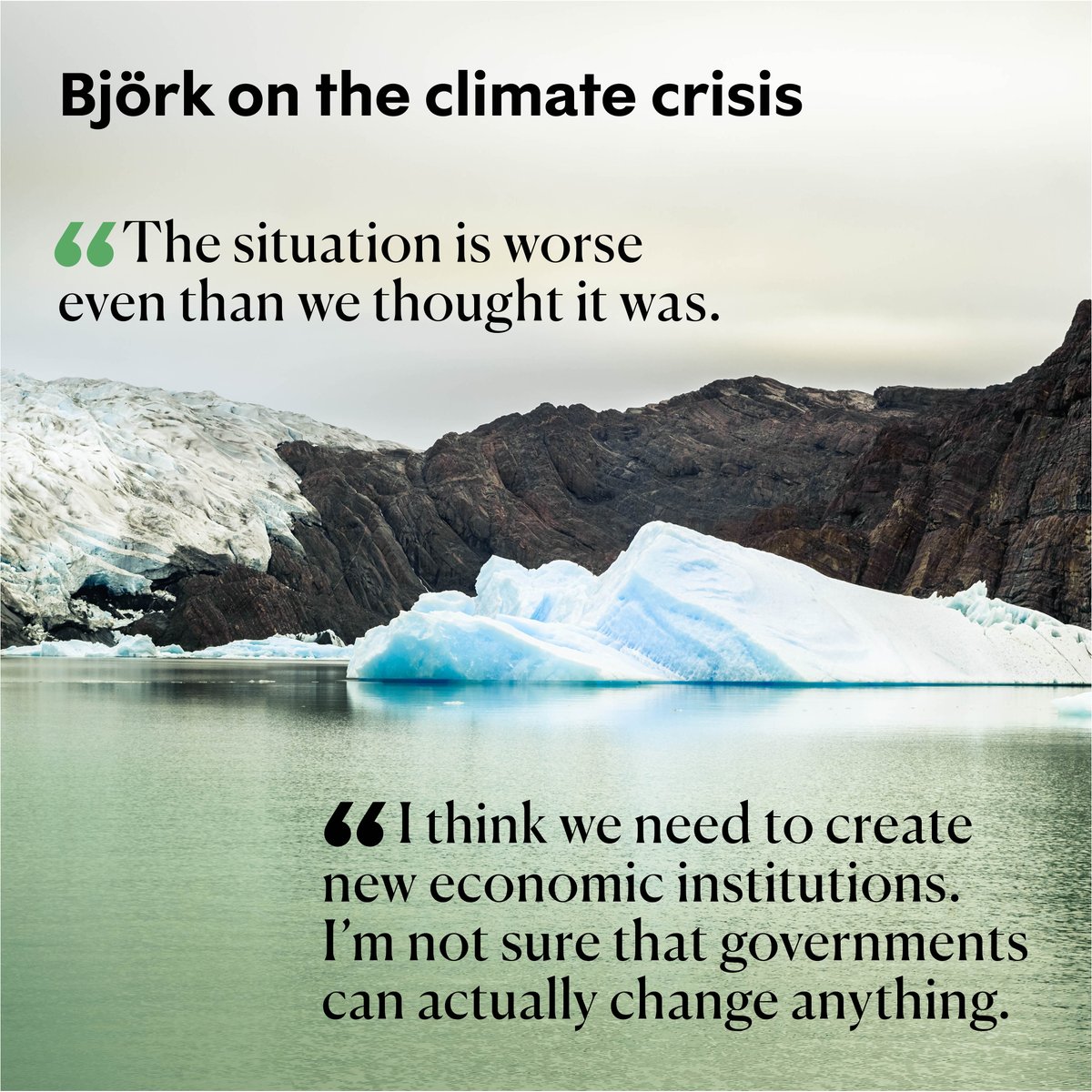 NewStatesman's tweet photo. “We have truth on our side, we have morality on our side, and we have science on our side.” 

As guest editor for the New Statesman this week, @GretaThunberg speaks to @bjork about tackling the climate crisis.