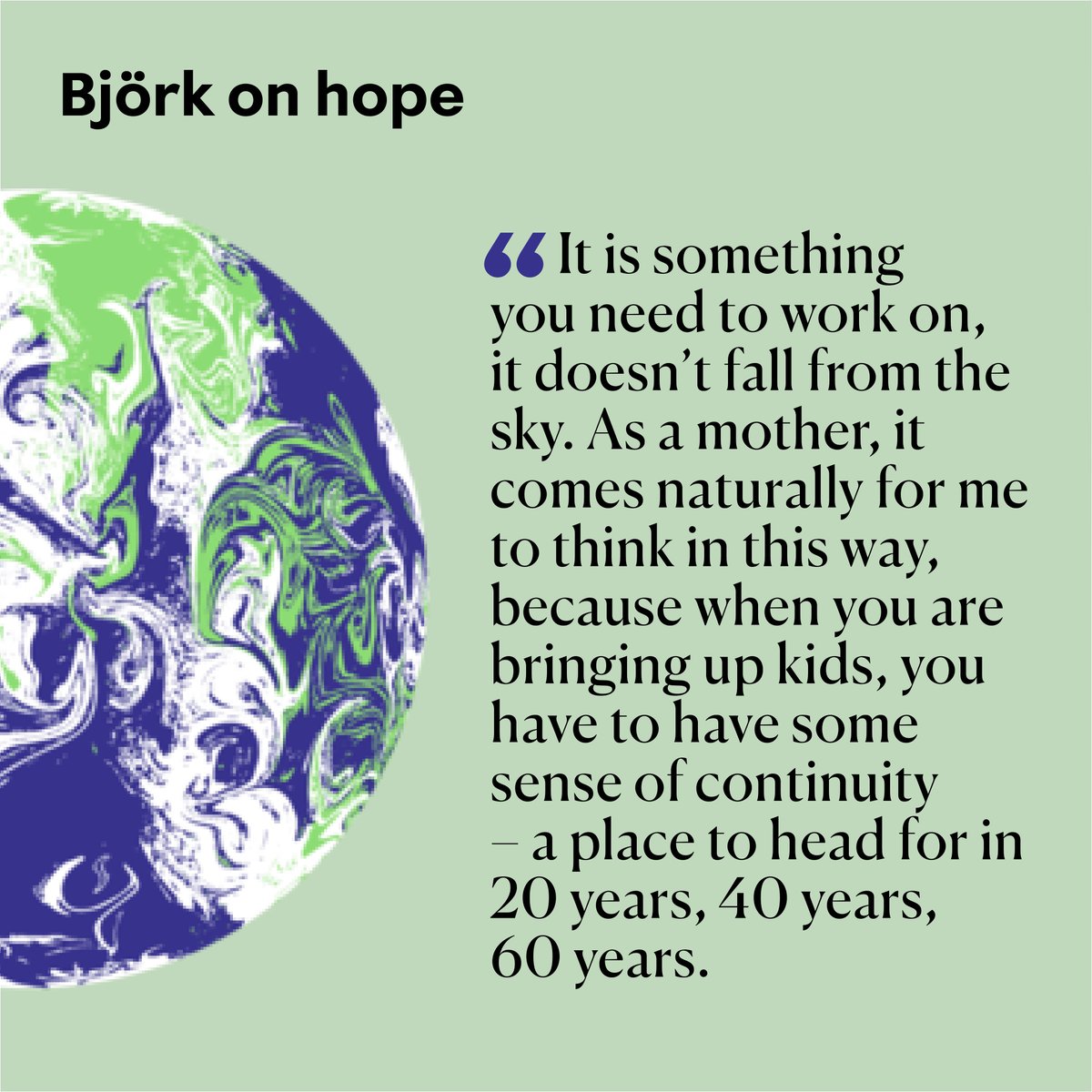 NewStatesman's tweet photo. “We have truth on our side, we have morality on our side, and we have science on our side.” 

As guest editor for the New Statesman this week, @GretaThunberg speaks to @bjork about tackling the climate crisis.