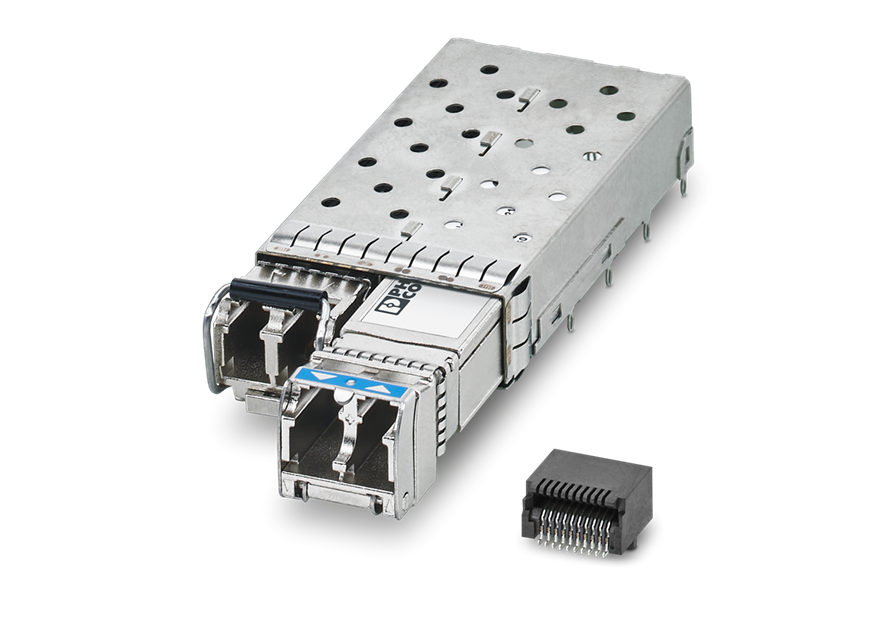 PhoenixContactU's tweet photo. Active fiberglass #deviceconnection for switches and other applications: Implement FO #datatransmission with transceivers, cages, and #PCB connection technology. https://t.co/nJRpVmhgna https://t.co/93cgtAEkSM