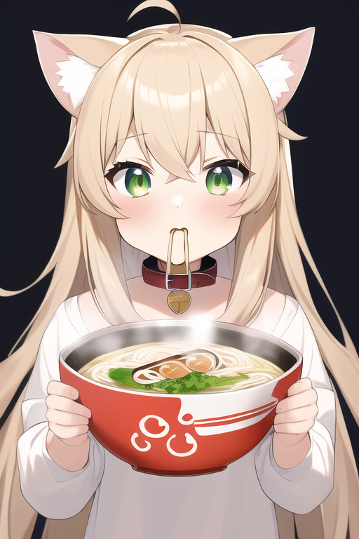 「AI君にラーメン食べてる画像作ってもらた #NobelAI 」|本原もか☕️🅿︎のイラスト
