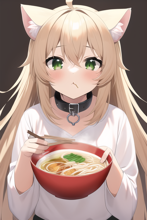 「AI君にラーメン食べてる画像作ってもらた #NobelAI 」|本原もか☕️🅿︎のイラスト