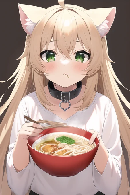 AI君にラーメン食べてる画像作ってもらた #NobelAI 