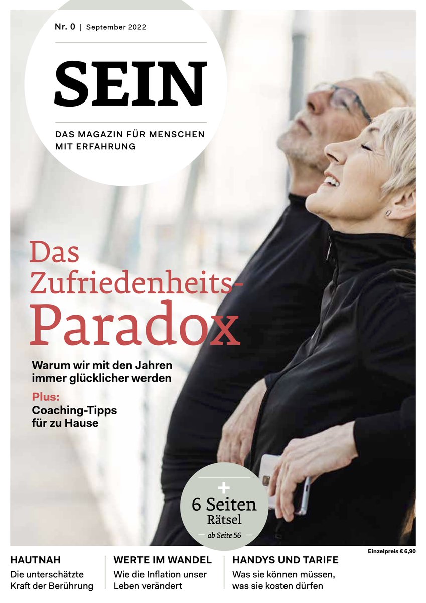 ❗️Neu im Verlag: Das SEIN Magazin. Ein #Magazin für Menschen mit #Erfahrung, die auch im #Ruhestand noch viel vorhaben. Mit Themen wie Genuss, #Lebenslust, Kultur, Reisen, #Zufriedenheit im Alter u.v.m. Ab November im Handel und im Abo. 👉 Mehr unter sein-magazin.at