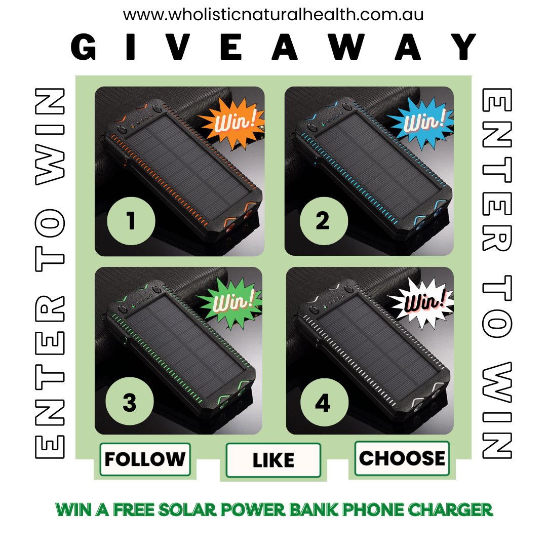 INSTAGRAM &amp; FACEBOOK GIVEAWAY   
How to Enter?  
1. Follow @wholisticnaturalhealth on Instagram or/&amp; 
2. Like &amp; Follow on FB @wholisticnaturalhealthaustralia

 Comp ends 23/11/22. Worldwide 18+. More info &amp; T&amp;C's - bit.ly/3ooyJJn

#win #Giveaways