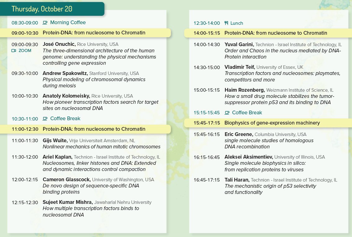 TeifLab's tweet photo. I am at the Protein-DNA interactions conference in 
@WeizmannScience. It's a major event in #TFbinding, organised by Koby Levy and 
@Afek7Afek. Great talks and chats! Not going to Tweet a lot, just enjoying science (first in-person conference since 2020) https://t.co/cE5zIiAzvc https://t.co/8M2Hdxb2Tx