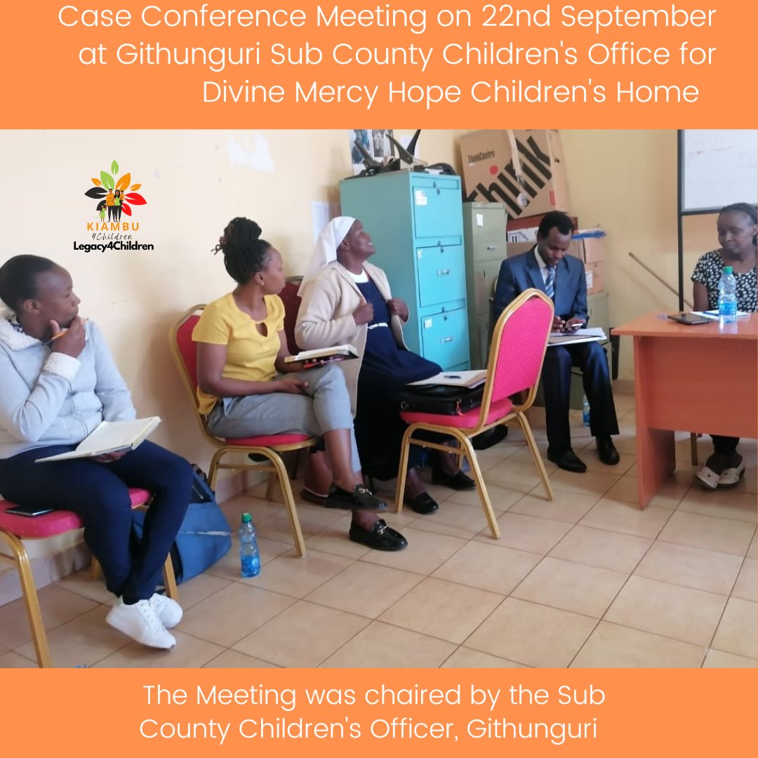 childinfamilyke's tweet photo. Case Conference Meeting on 22nd September at Githunguri Sub County Children's Office for Divine Mercy Hope Children's Home.
#childinfamilyfocus #familycare #childrenandcommunity #children #caseconferencemeeting #githunguri #kiambucounty #kenya https://t.co/WsXTrN3YvW