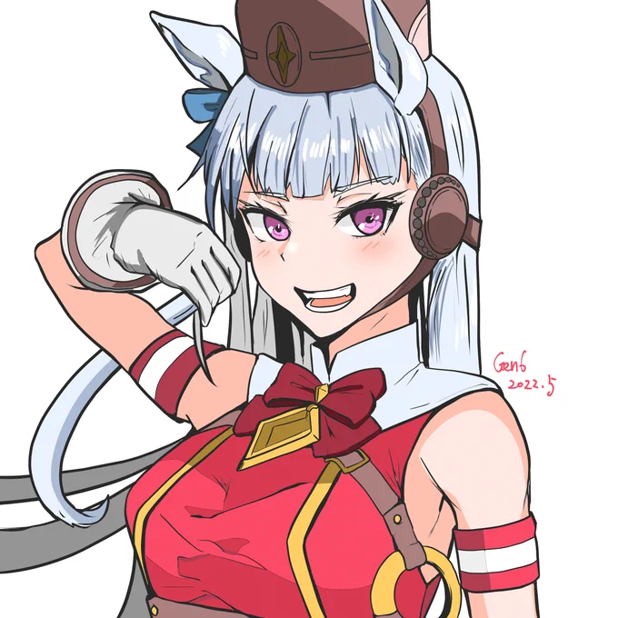 今年5月に描いたゴルシと、今日描いたゴルシ。 