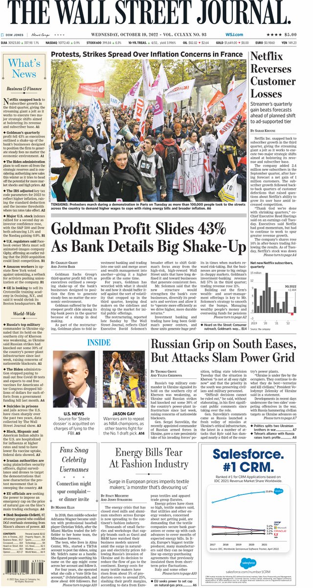 WSJ's tweet photo. Take an early look at the front page of The Wall Street Journal https://t.co/5xQPDPcm8q https://t.co/byDULN19fB