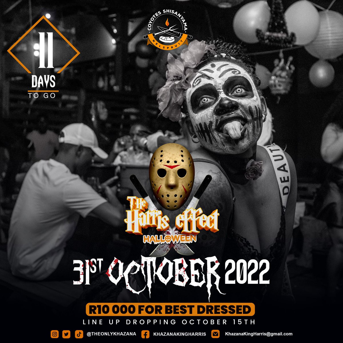 TheOnlyKhazana's tweet photo. 11 DAY TO GO 🚀🚀 #TheHarrisEffect Halloween 🎃 2022 ⚡️⚡️⚡️⚡️ https://t.co/3XzQ3C7JCb
