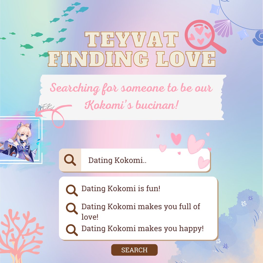 Halo para jomblowan yang sedang mencari pasangan hidup, aku tawarkan si gadis cantik nan manis yang paling cupang; Kokomi!!

Yang tertarik bisa hubungi <a href="/_dracxena/">𝑆𝑎𝑛𝑔𝑜𝑛𝑜𝑚𝑖𝑦𝑎 𝐾𝑜𝑘𝑜𝑚𝑖 - LH</a> langsung, oke? (wink)