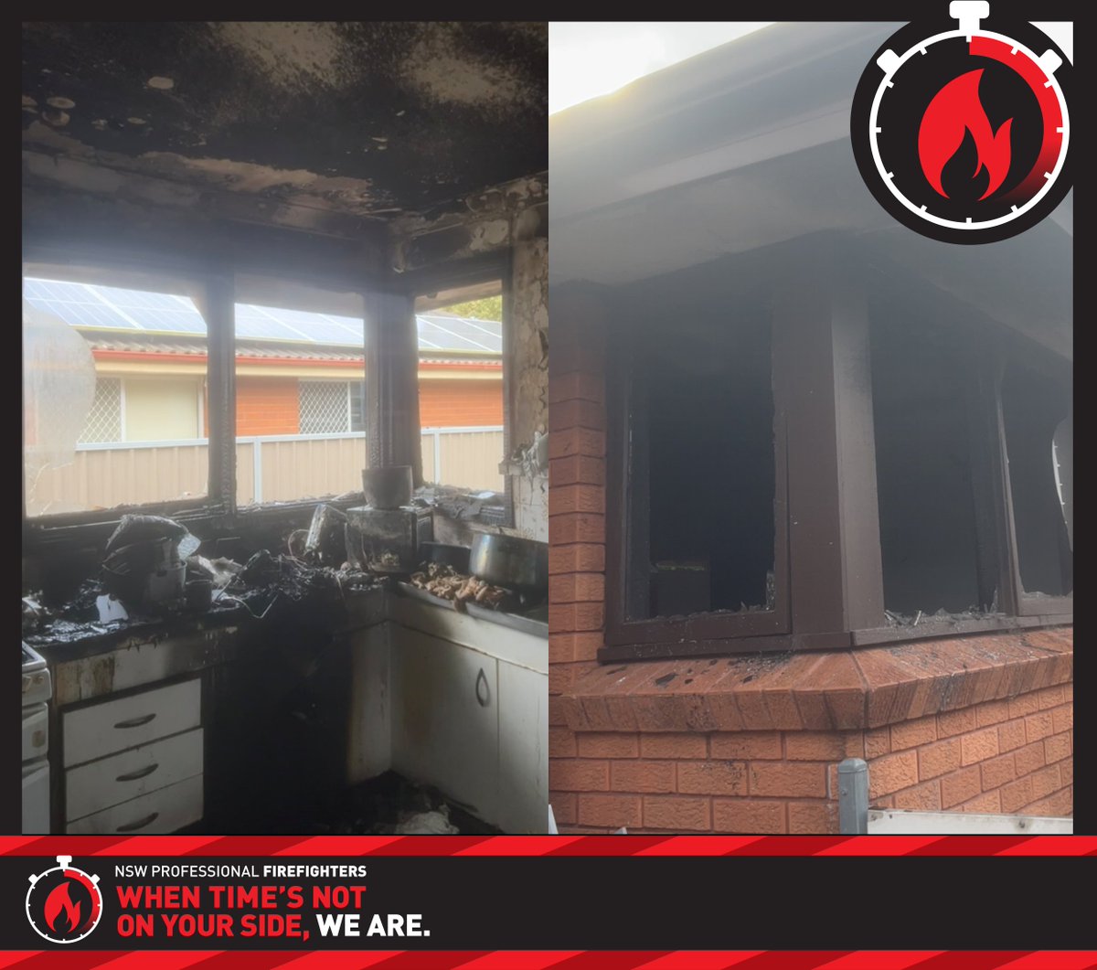 fbeu's tweet photo. Response times matter. FBEU members were able to stop this fire from spreading to the rest of the house, but the kitchen was destroyed, despite a response time of only 3 minutes. When time's not on your side, professional firefighters are. #Firies #Rescue #Union https://t.co/cU7O2lPpI1