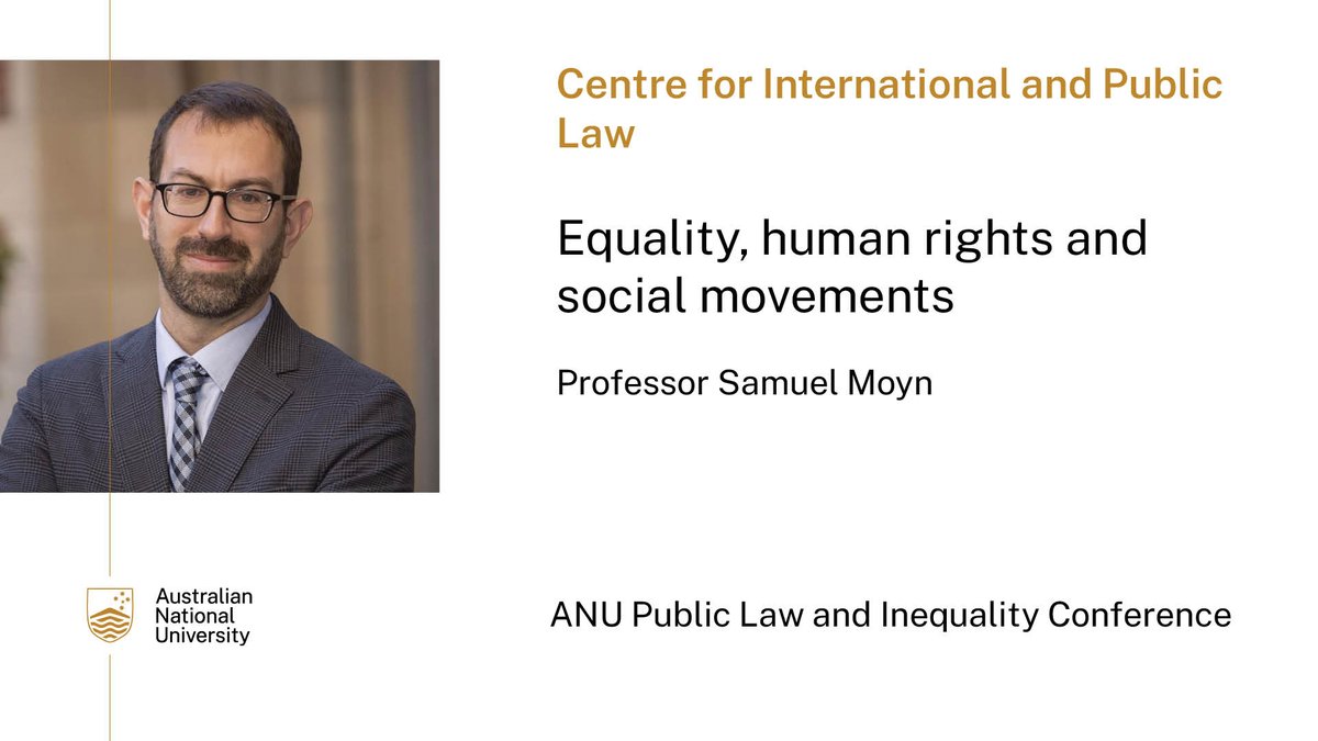 ANU Centre for International and Public Law (@anucipl) on Twitter photo We are so excited to finally share our first recording from the Public Law and Inequality Conference earlier this year. Watch the highly anticipated talk from Professor <a href="/samuelmoyn/">Samuel Moyn 🔭</a> (<a href="/YaleLawSch/">Yale Law School</a>) on Sufficiency, Equality, and Human Rights.
youtu.be/sY-EuoePseQ We are so excited to finally share our first recording from the Public Law and Inequality Conference earlier this year. Watch the highly anticipated talk from Professor <a href="/samuelmoyn/">Samuel Moyn 🔭</a> (<a href="/YaleLawSch/">Yale Law School</a>) on Sufficiency, Equality, and Human Rights.
youtu.be/sY-EuoePseQ