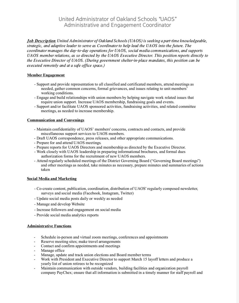 UAOSOakland's tweet photo. UAOS is hiring. #Oakland #union #ousd https://t.co/FfF4cSpg9v