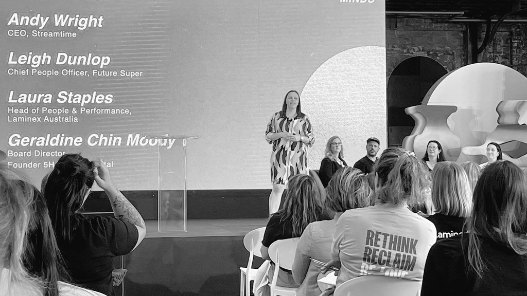 “I don’t want to be talking about periods forever, it would be great if other people would join in. Steal our shit and use it”
Leigh Dunlop, Chief People Officer, Future Super #purpose22 (their guidelines on menopause &amp; menstrual leave is on their website... Seriously steal it🙏)