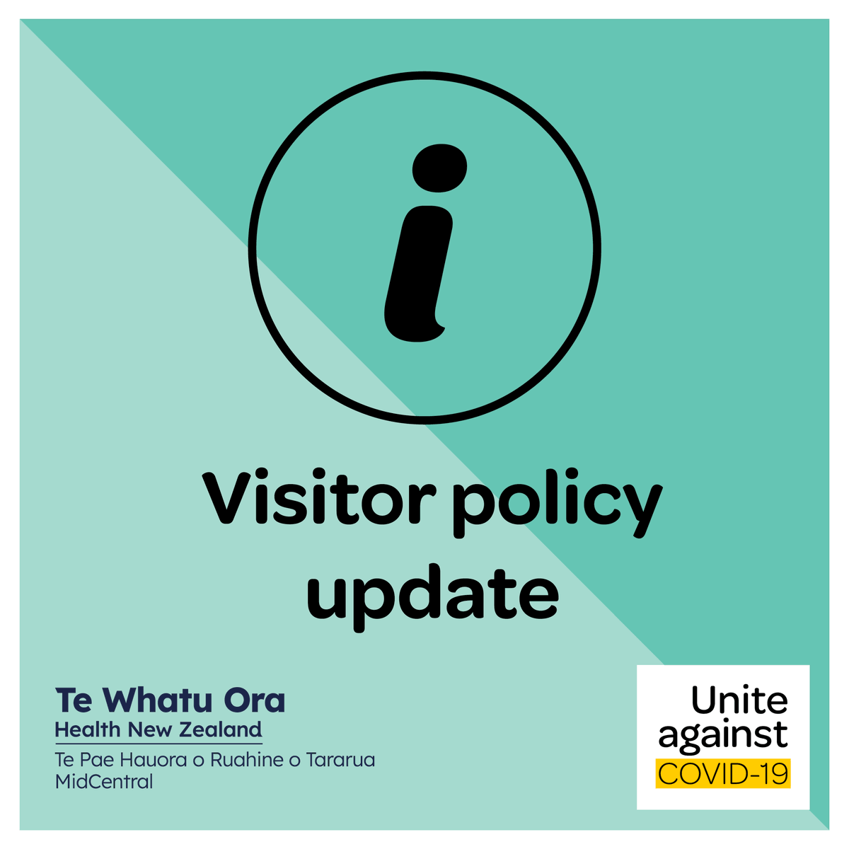 We're relaxing our visitor policy for all MidCentral facilities starting tomorrow. There are still specific rules in some areas, but most other locations now allow more than one visitor and children. Masks are still needed when on site. Head to bit.ly/3gkrHEs