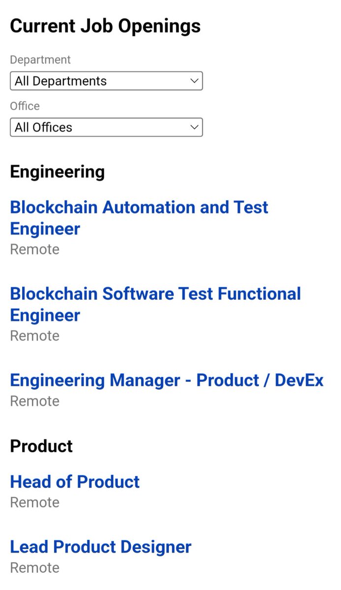 We're hiring! Take a look at our latest job vacancies boards.greenhouse.io/o1labs #web3jobs #Techjobs #blockchainjobs