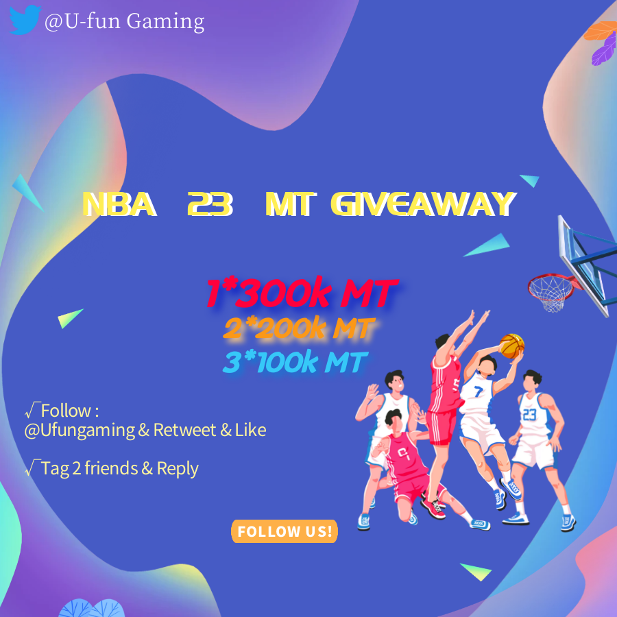 UfunGaming's tweet photo. ‼️Free NBA🏀MT COINS Giveaway👏👏
Enter now：
👉Follow: 
@UfunGaming
👉 Like &amp; Retweet
👉Tag 2 friends &amp; Reply: Reliable MT Seller 
🎁1*300K, 2*200K, 3*100K
#Giveaways #NBA23MT
Check cheap NBA MT coins at https://t.co/iZtF49DTzX!!
The winners will be announced on 24th Oct.! https://t.co/WgisioR44Q