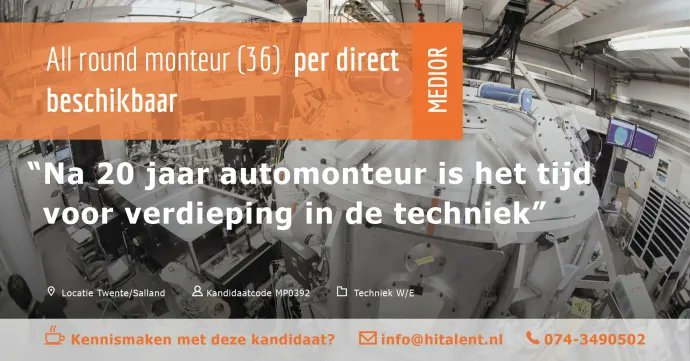 HiTalent2's tweet photo. Beschikbaar: Deze Allround monteur wil meer doen met techniek en staat klaar voor een nieuwe start!. Voor CV, meer informatie en contact zie: https://t.co/B4G8sb7fnY https://t.co/Ggaa47kABE