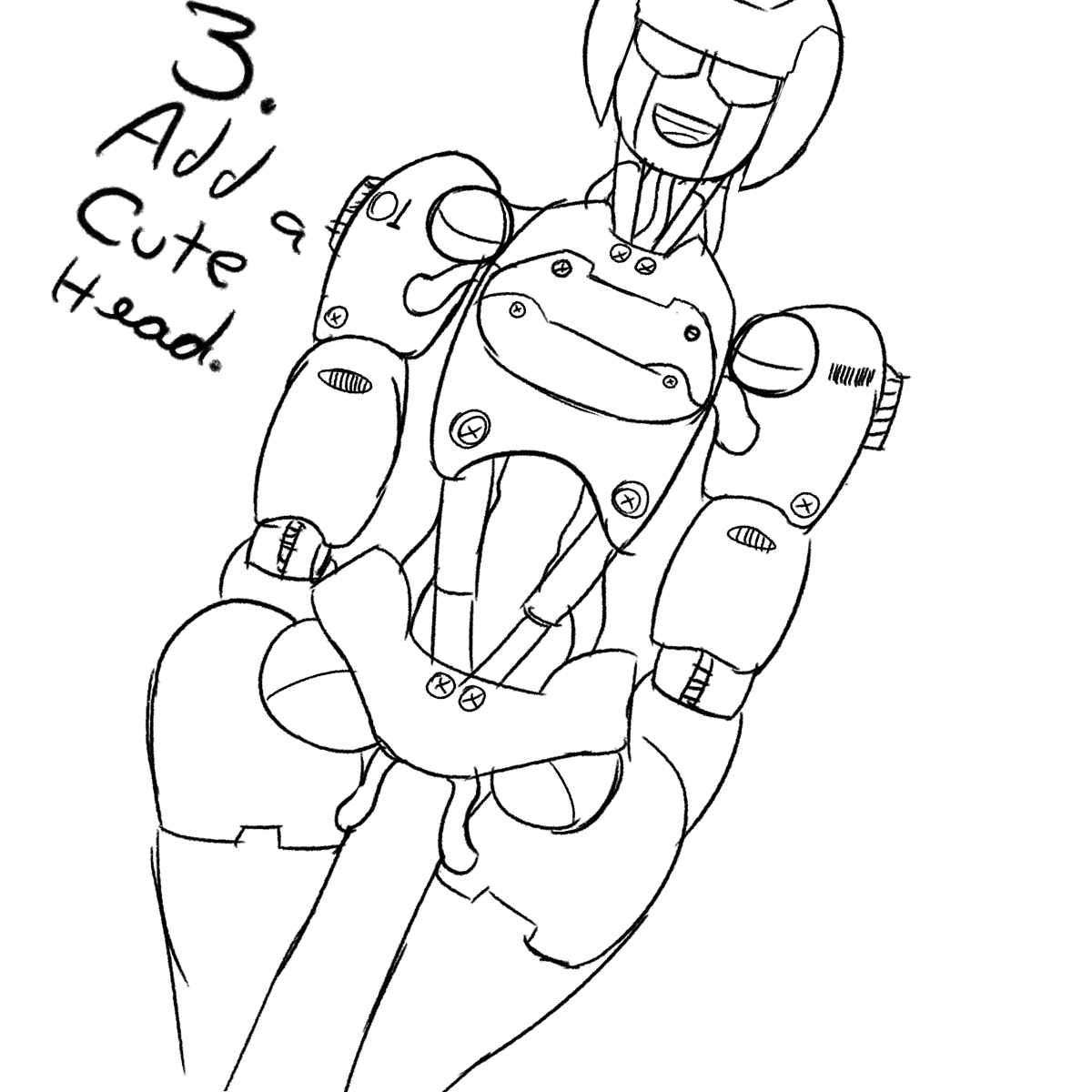 KeysChocolate's tweet photo. 19.10
A super-quick and easy to follow tut about drawing robo-girls.
Only 4 steps, have fun! https://t.co/qbqQCbr7Vh