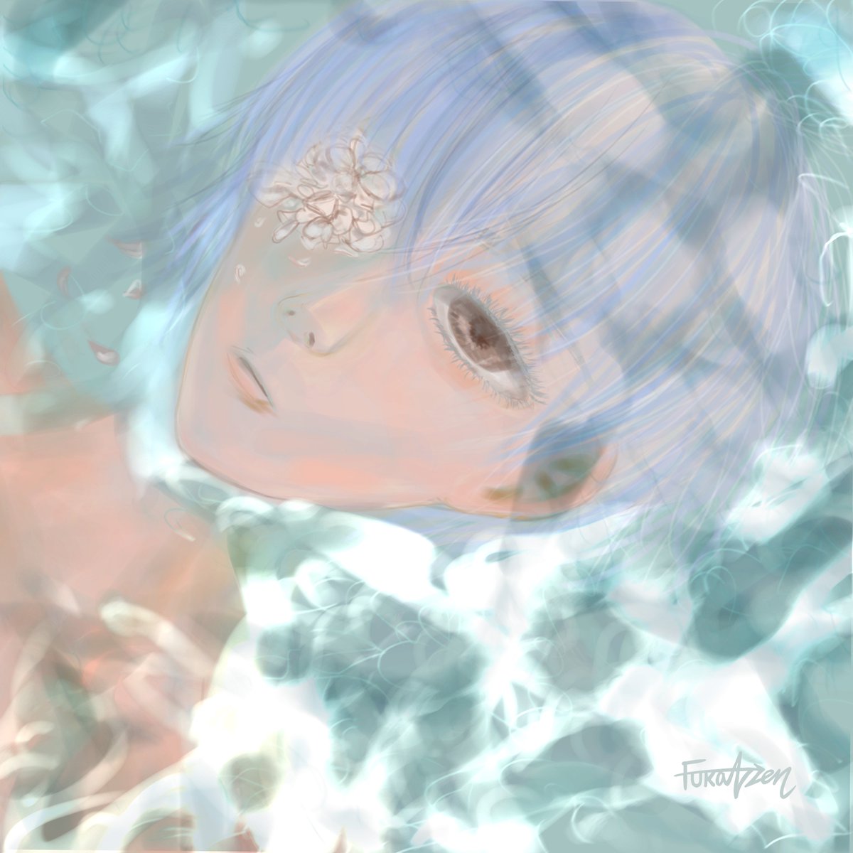 FukazenF's tweet photo. 浮。Floating.
🌫
Trying coloring the skin on the same layer--seems to be a better option for me to draw...

#illustration #イラスト https://t.co/bKioXtCAuM