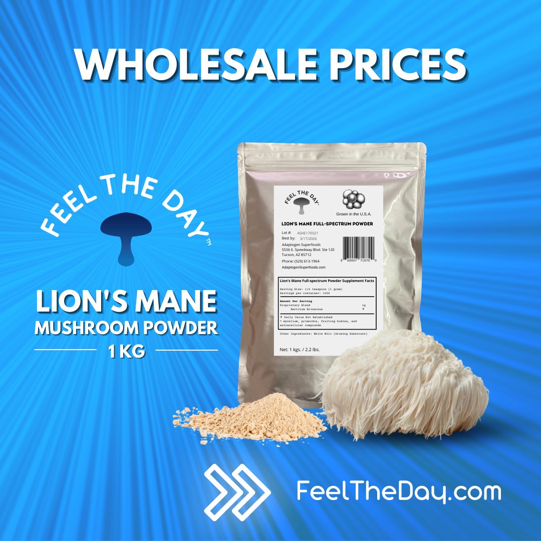 Adaptogenin's tweet photo. You know Lion's Mane works so you might as well buy at wholesale prices!

https://t.co/wofx2cEwPN

#cognitivesupport
#BrainBoost https://t.co/2c9mPzV0hI