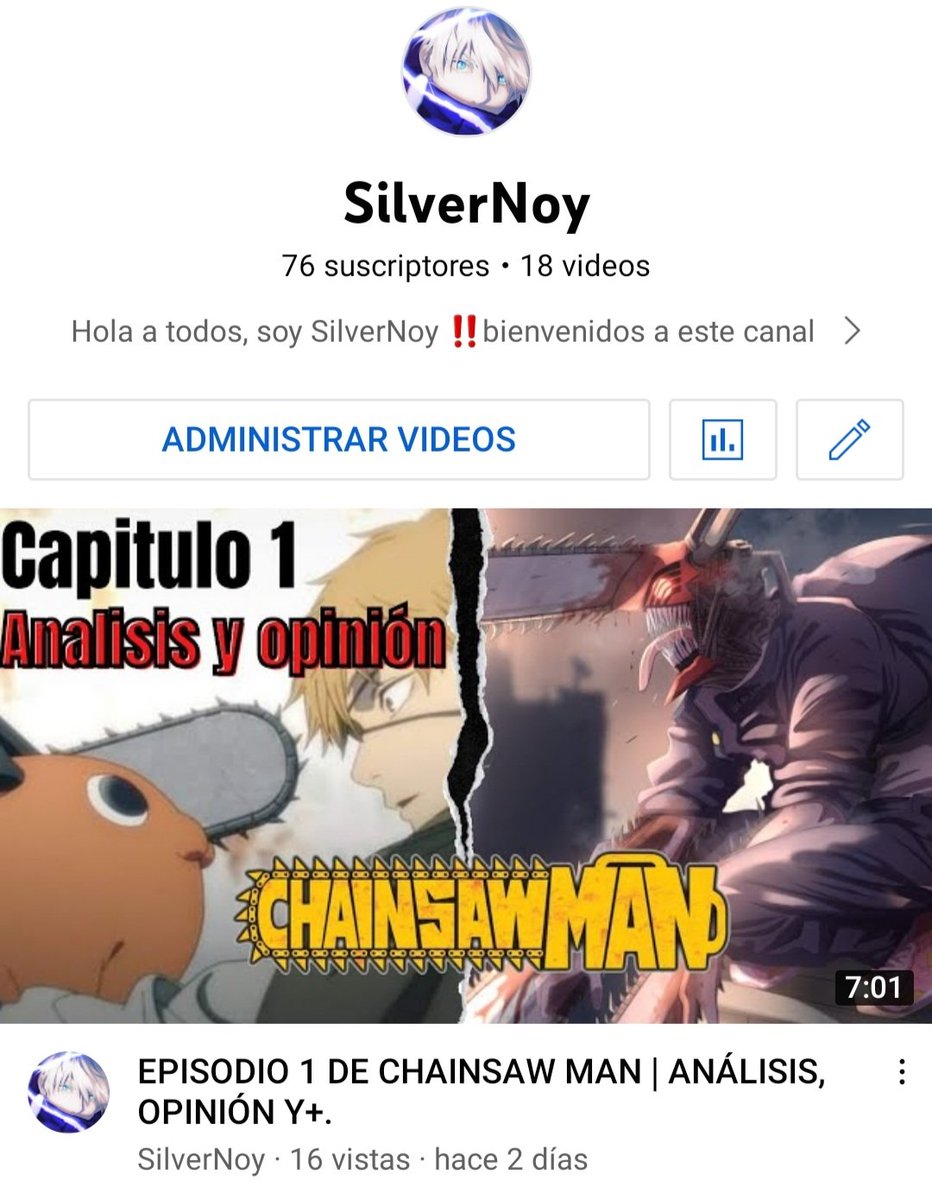 noy_silver's tweet photo. Creen que se pueda llegar a los 80 Sub.?🤔 Yo digo que si, vamooos.
Si te gusta todo lo relacionado con el mundo del manga y el anime pásate por allá.
Acá esta el link/https://t.co/de3dCWmTcU
#Anitwt #anines #mangas #chainsawman #JujutsuKaisen
#BLEACH #naruto #dragonball https://t.co/5ekXl2yqSO