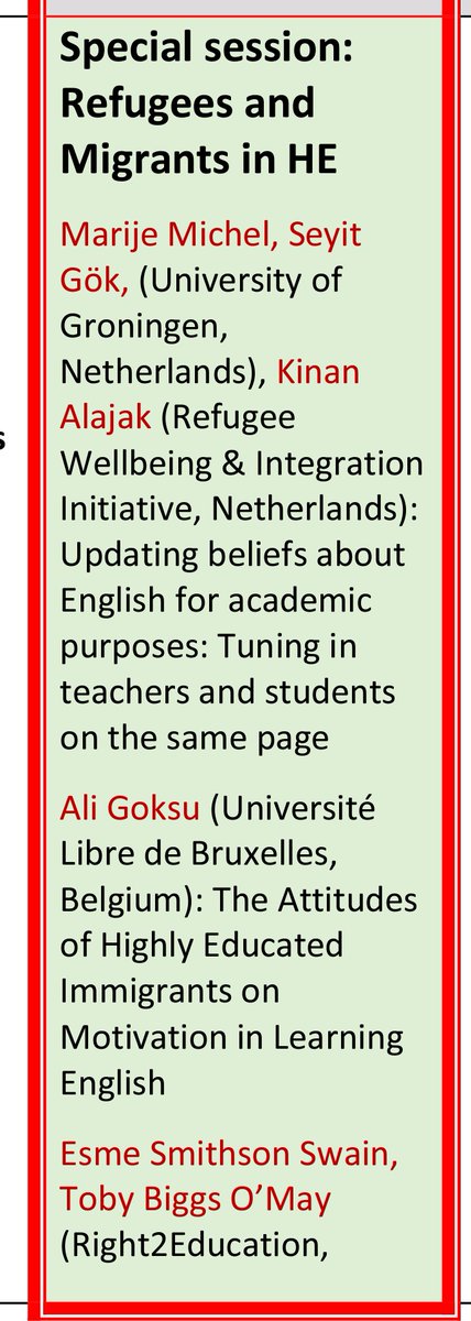 MarijeMichel's tweet photo. Early rise, as today I'll be presenting joint work with @SeyitOmerGok & @KinanAlajak on newcomers learning English @EANnederland within the colloquium on refugees in Dutch higher education @IclheO #Englishization Uni Maastricht https://t.co/0sBNkW1th6