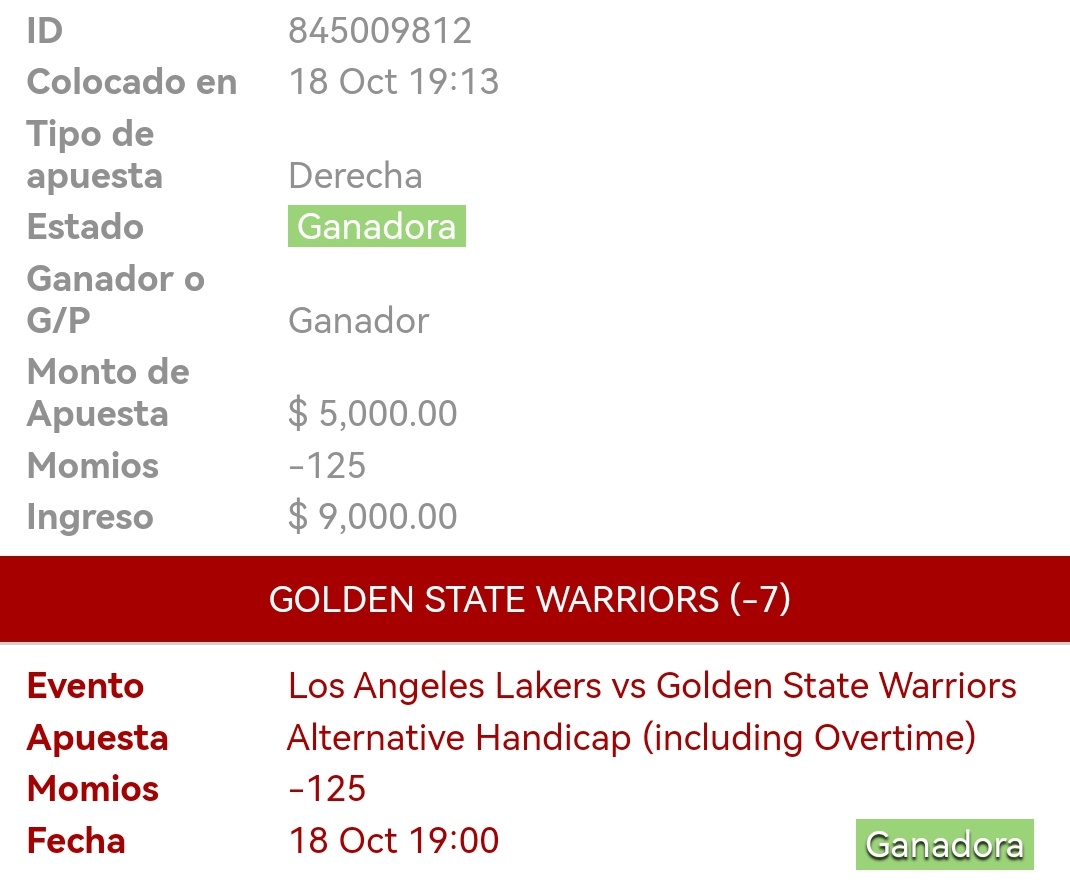 ChapitoApuestas's tweet photo. SE PRENDIÓ EL CERRO 🔥🔥🔥🔥!!!

Iniciamos con el pie derecho está nueva Temporada de NBA. Seña que haremos bastante dinero con ella ✅🤙🔥!!!

Pasen a cobrar mis Chingones 👊!! https://t.co/WMw6fpMx4N
