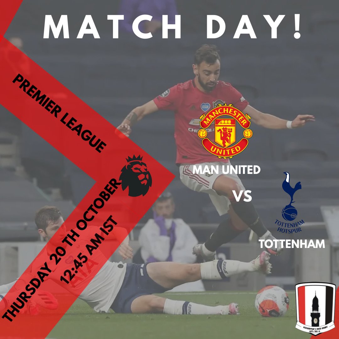 MUFC_Kolhapur's tweet photo. We are in mid October and the flurry of fixtures doesn't end. It is matchday, Reds!!! MUFC welcome Spurs to Old Trafford in a late midweek kickoff. An inform and a big 6 opponent means we have to stay focused throughout the game, come on United!

#MUNTOT #GGMU #MUFC #GlazersOut https://t.co/pyuJZoTyXK