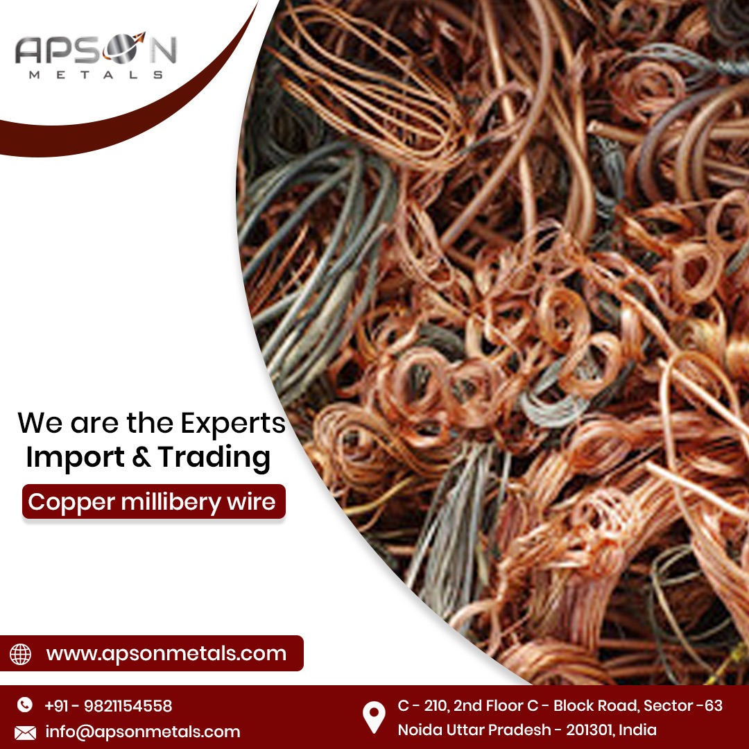ApsonMetal's tweet photo. 𝗖𝗢𝗣𝗣𝗘𝗥 𝗠𝗜𝗟𝗟𝗜𝗕𝗘𝗥𝗬 𝗪𝗜𝗥𝗘
Apson Metals:-We supply copper millberry scrap which is procured and imported from trusted vendors.

☎️: +9821154558
🌎: https://t.co/6UHBcn3942
.
#Apson_Metal #steel #steelcoil #rolledsteelcoil #coil #rolled #metals #alimunium #motorscrap https://t.co/s8Us9NJT32
