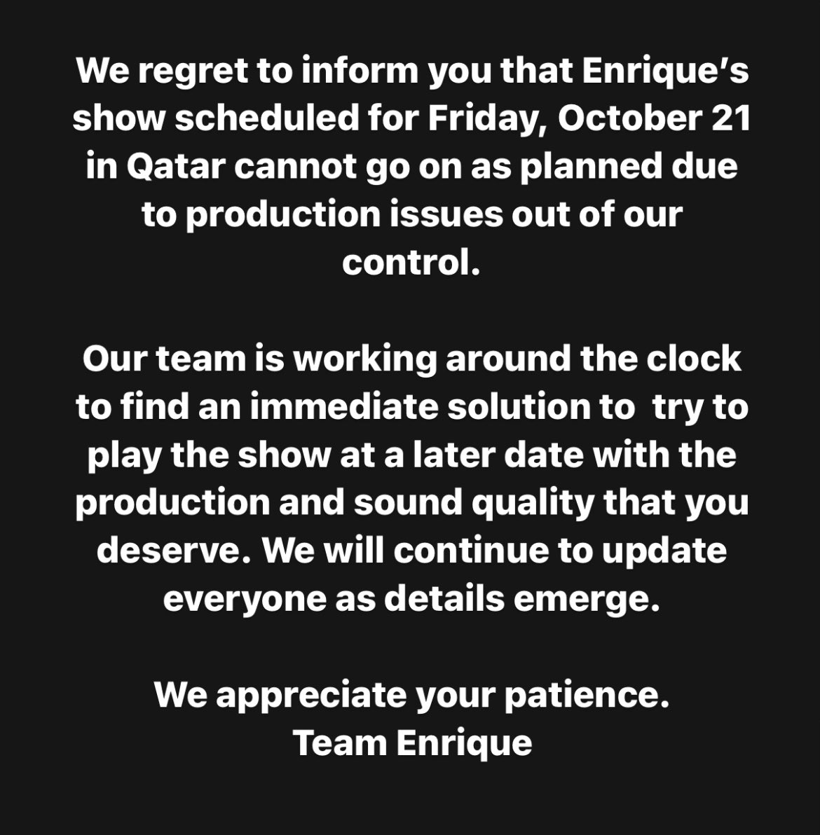 Enrique Iglesias (@enriqueiglesias) on Twitter photo 