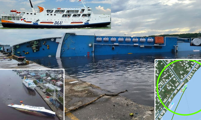 Ferry capsized, sank at berth, Indonesia VIDEO
maritimebulletin.net/2022/10/19/fer…