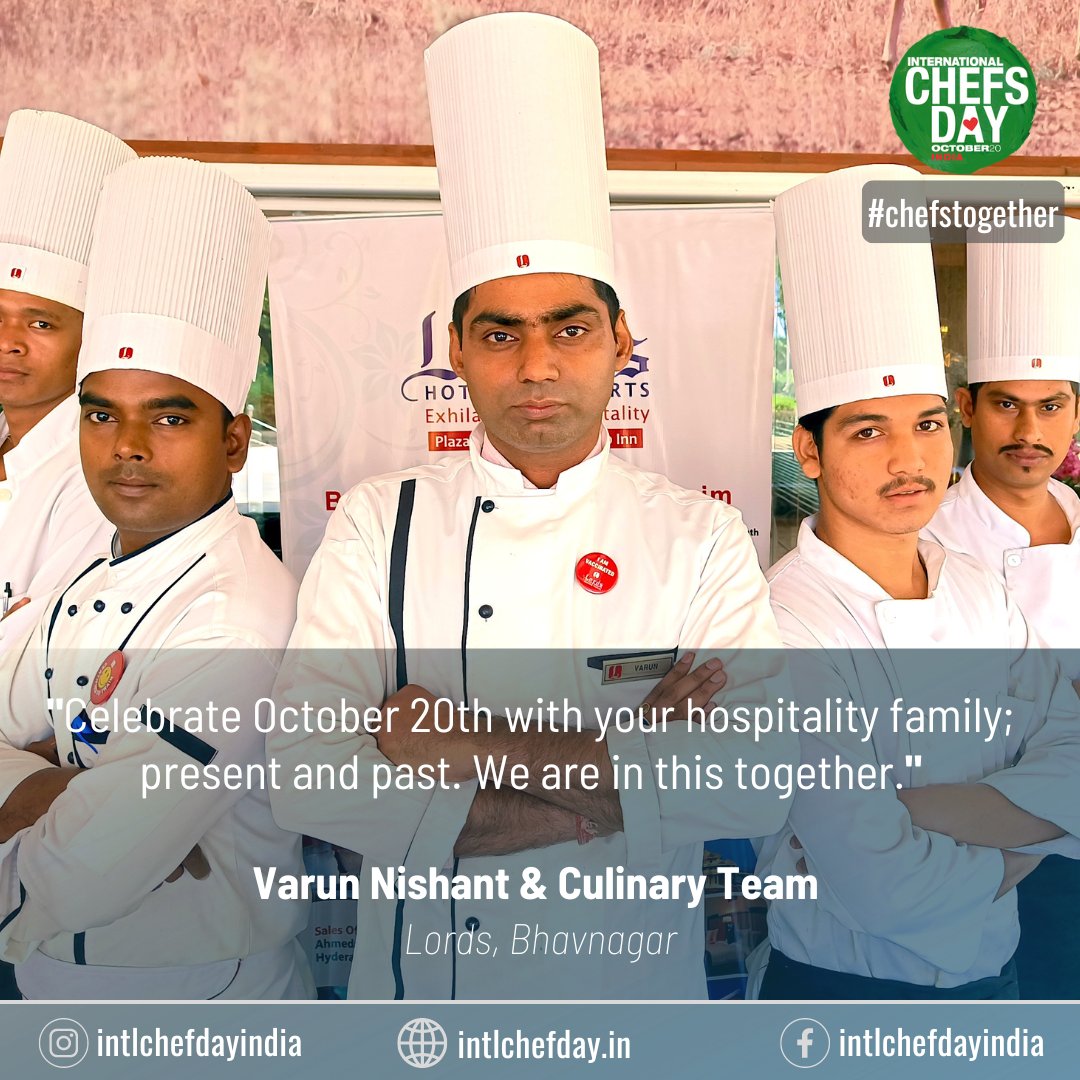LordshotelsR's tweet photo. #HappyChefsDay is on 20th October 2022.
Let’s reconnect with seniors and colleagues, classmates from the hospitality industry. Log on to https://t.co/T6eNZtRtuh
#lordshotels #lordsresorts @intlchefdayindia #chefstogether #hospitality #indianchefs #india #nepal #usa https://t.co/cwbDXjXMDJ
