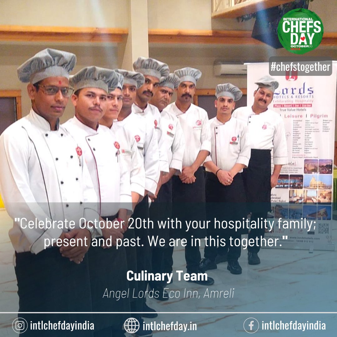 LordshotelsR's tweet photo. #HappyChefsDay is on 20th October 2022.
Let’s reconnect with seniors and colleagues, classmates from the hospitality industry. Log on to https://t.co/T6eNZtRtuh
#lordshotels #lordsresorts @intlchefdayindia #chefstogether #hospitality #indianchefs #india #nepal #usa https://t.co/cwbDXjXMDJ