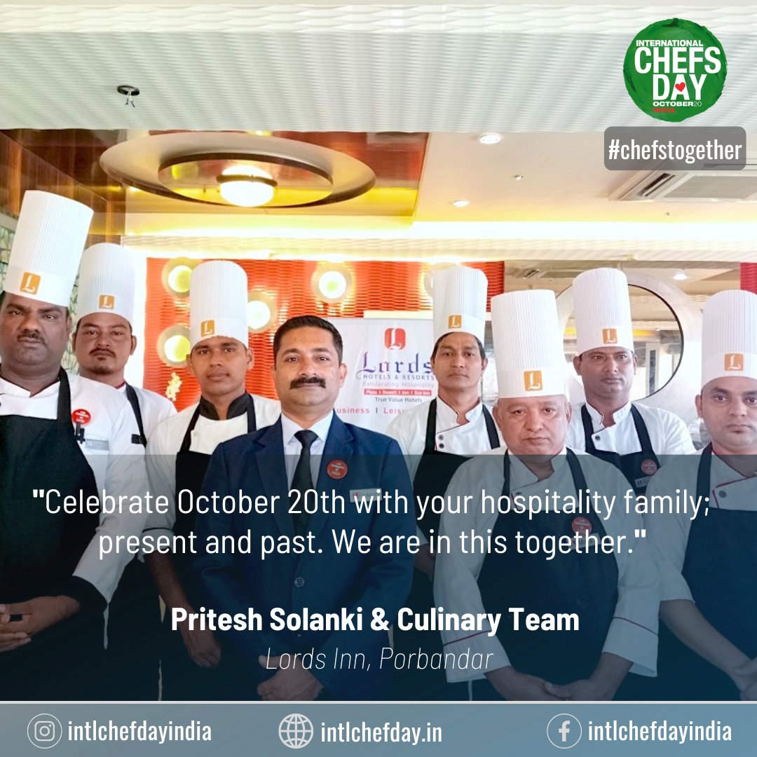 LordshotelsR's tweet photo. #HappyChefsDay is on 20th October 2022.
Let’s reconnect with seniors and colleagues, classmates from the hospitality industry. Log on to https://t.co/T6eNZtRtuh
#lordshotels #lordsresorts @intlchefdayindia #chefstogether #hospitality #indianchefs #india #nepal #usa https://t.co/cwbDXjXMDJ
