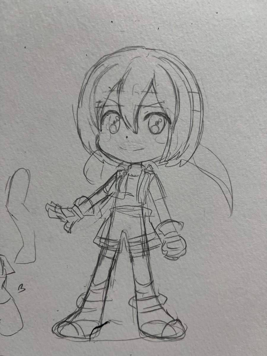 SDキャラ模索中。
まだ絵柄が確立していない感じ。
あと脚の形。内股だとガーリッシュでかわいい絵になるけど、ガニ股にするとかわいいの落とし所が迷子になってしまう。
むかし流行ってたピンキーストリートにちょっと似てるな…
