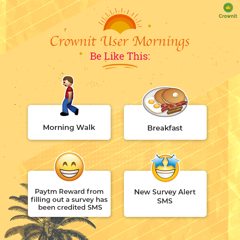 Our mornings are always rewarding! 

If you want your mornings to be like this, join us in filling out surveys and downloading the app for more!
Click the link in bio.

#Crownit #crownitlife #wednesdayvibes #JoinUs