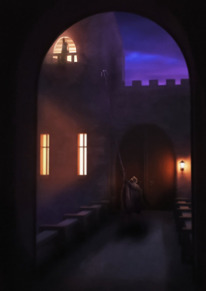 LindseyBonnette's tweet photo. I'm trying a new technique for making art. 3d environments, combined with photobashing for characters and other elements. Its starting to get there as a method for me. https://t.co/YjEGIAMFra