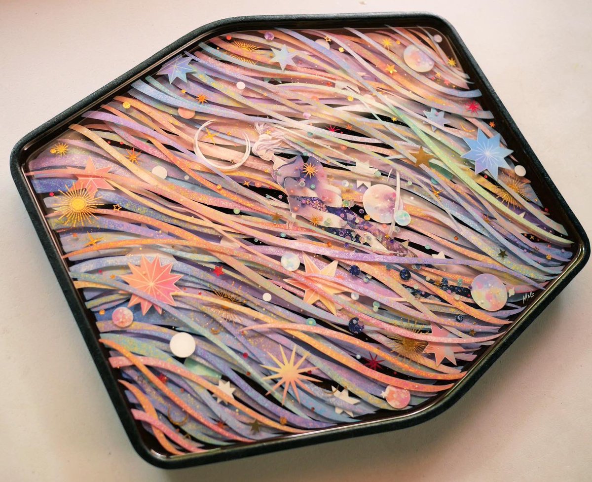 shardula's tweet photo. “Star Sanctuary”, mixed media resin, 12”x 13.75” inches. My solo show “Luminescence” @havengallery runs from Sept.24th - Oct.23rd 2022.

View the entire show here or link bio: https://t.co/yPD7qn6DFP

To inquire on my last available work, email info@havengallery.com https://t.co/aboQ9Zl5FY
