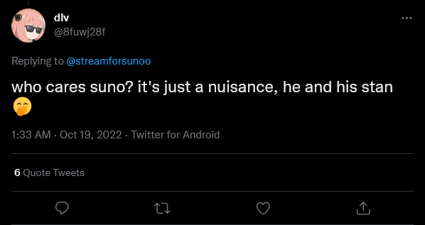 🚨 REPORT 🚨   

hating on sn
 
🔗 x.com/8fuwj28f

REPORT UNDER
❗️DISRESPECTFUL/OFFENSIVE
❗️ABUSIVE/HATEFUL
❗️HACKED/SPAM