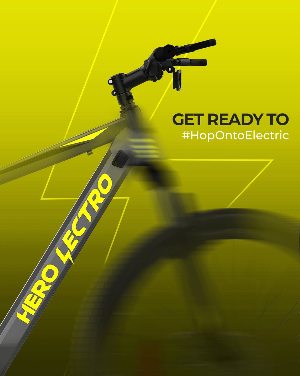 HeroLectro's tweet photo. Launching a brand new series real soon! 

Get ready to #HopOntoElectric

#HeroLectro #Hero #CityCommute #CityExploration #eCycles #ebikes #Cycling #ElectricVehicles #FutureOfCommute #RideTheCharge #RideWithPride #WantItFlauntIt #NewLaunch #NewEBikes #New #Launch #NewECycles https://t.co/GolqNAuQ9f