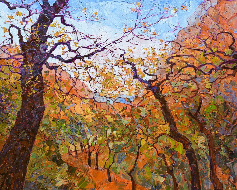 womensart1's tweet photo. Autumn painting by US modern impressionist Erin Hanson #WomensArt https://t.co/OjUBC3HLzF